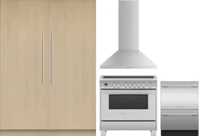 5 Piece Package Includes Refrigerator, Freezer, Range, Hood And Dishwasher